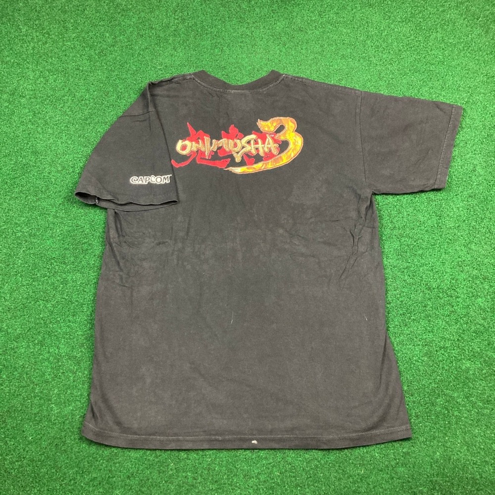Vintage Capcom Onimusha 3 Demon Siege Shirt Mens M Black 2004 Video Game Promo View 4